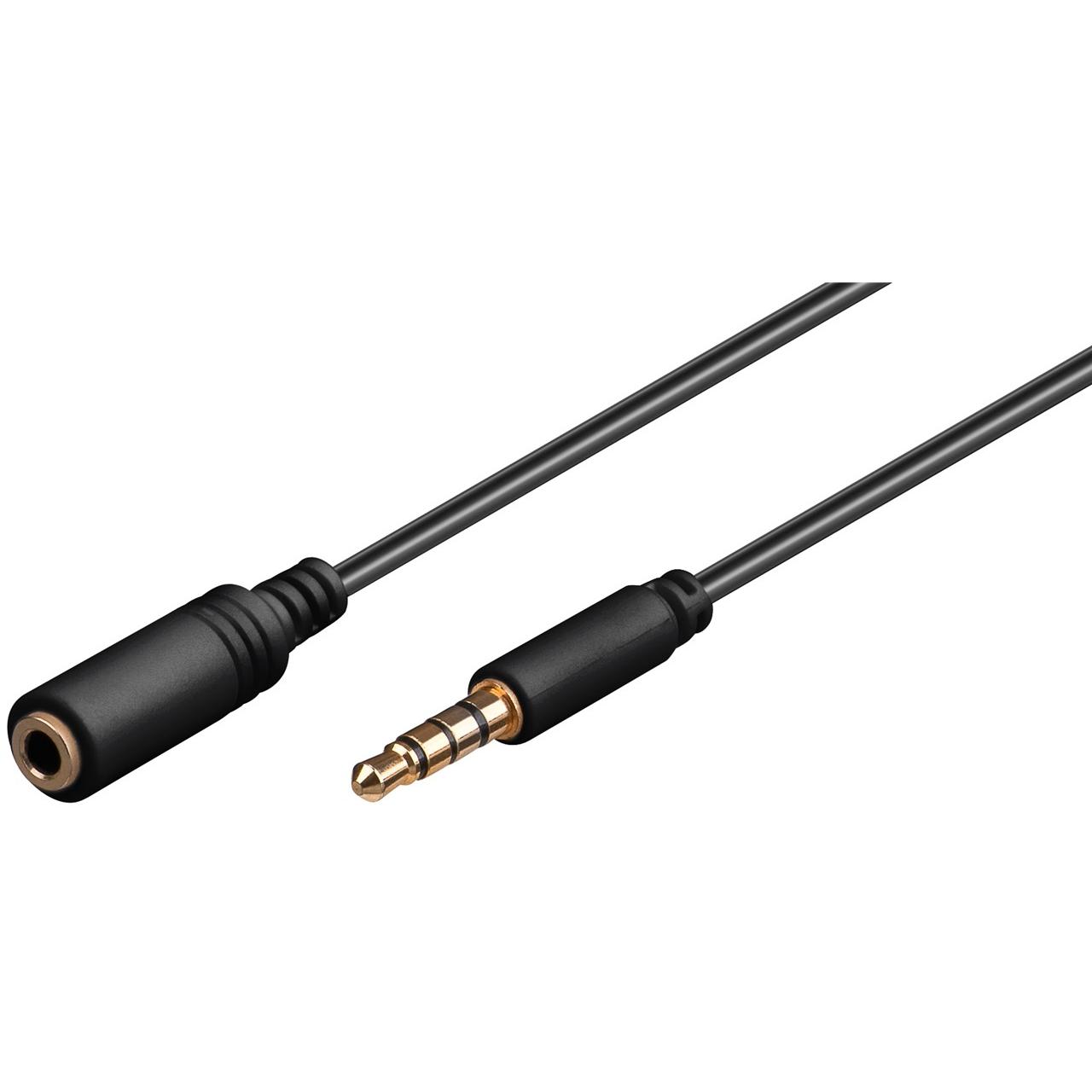 Goobay 5m 3.5mm cable de audio 3,5mm Negro - Cables de audio (3,5mm, 3,5mm, 5 m, Negro)