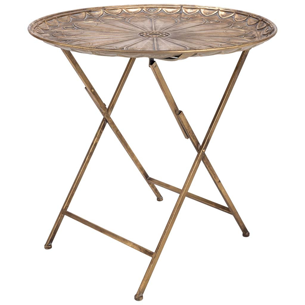 Wonderlust Deco - Mesa auxiliar de metal dorado 65x65x62.5h cm Dorado 65x65x62.5h cm