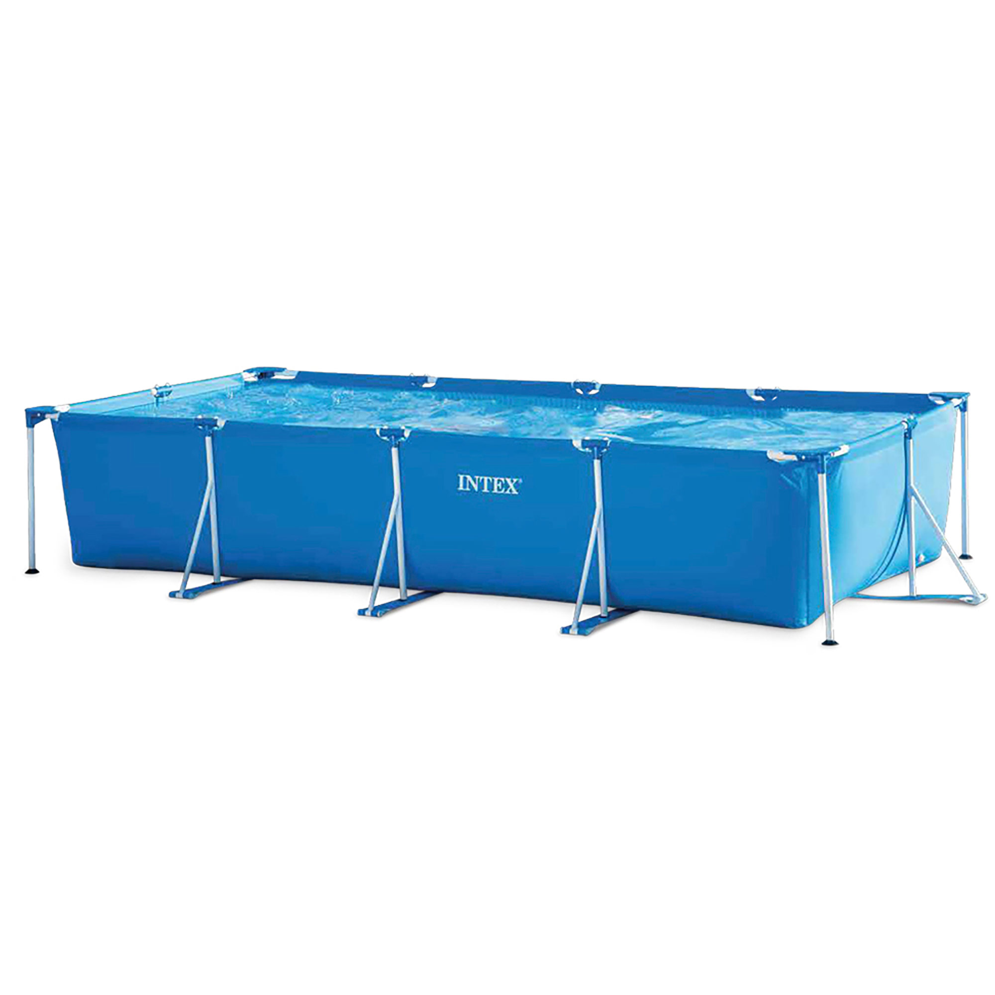 INTEX - Piscina desmontable rectangular Metal Frame de hasta 4 metros, color azul, con y sin depuradora, resistente y duradera, +6 años, 30 min. montaje, piscinas desmontables, piscinas familiares