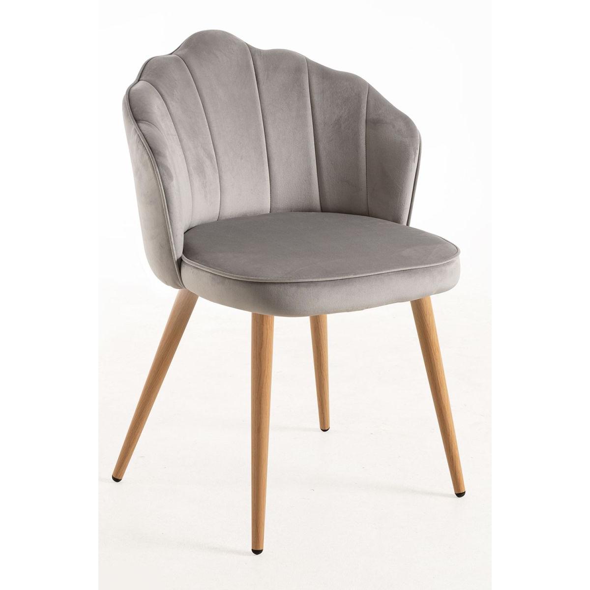 Regalos Miguel - Sillas Comedor - Silla Blume Terciopelo - Gris