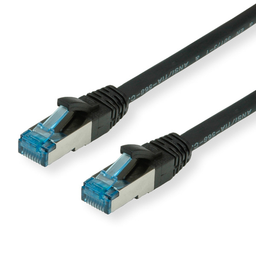 VALUE patch cord Cat.6A (Clase EA) S/FTP (PiMF), LSOH, negro, 5 m