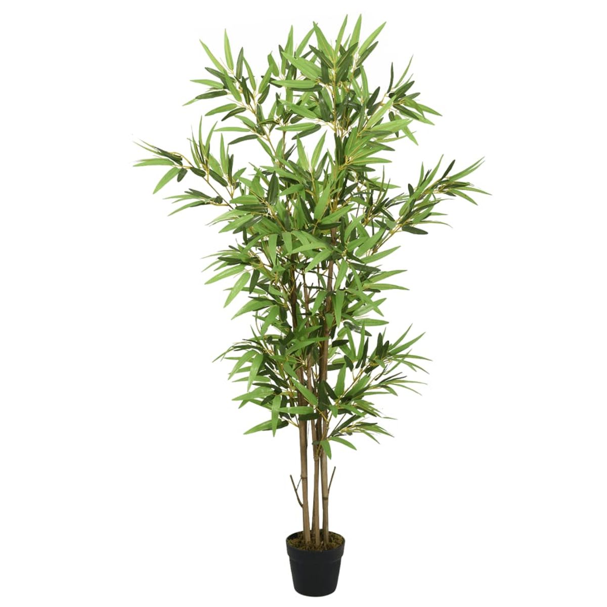 Planta artificial Bambú con macetero verde