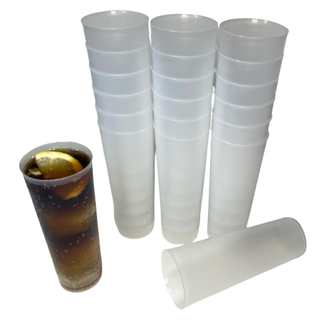 PAWOPA 100 Vasos Chiquito de Plástico Reutilizables para Vino y Postres de  200 Ml .Vasitos Resistentes de Zurito y Aperitivos. Ideales para postres