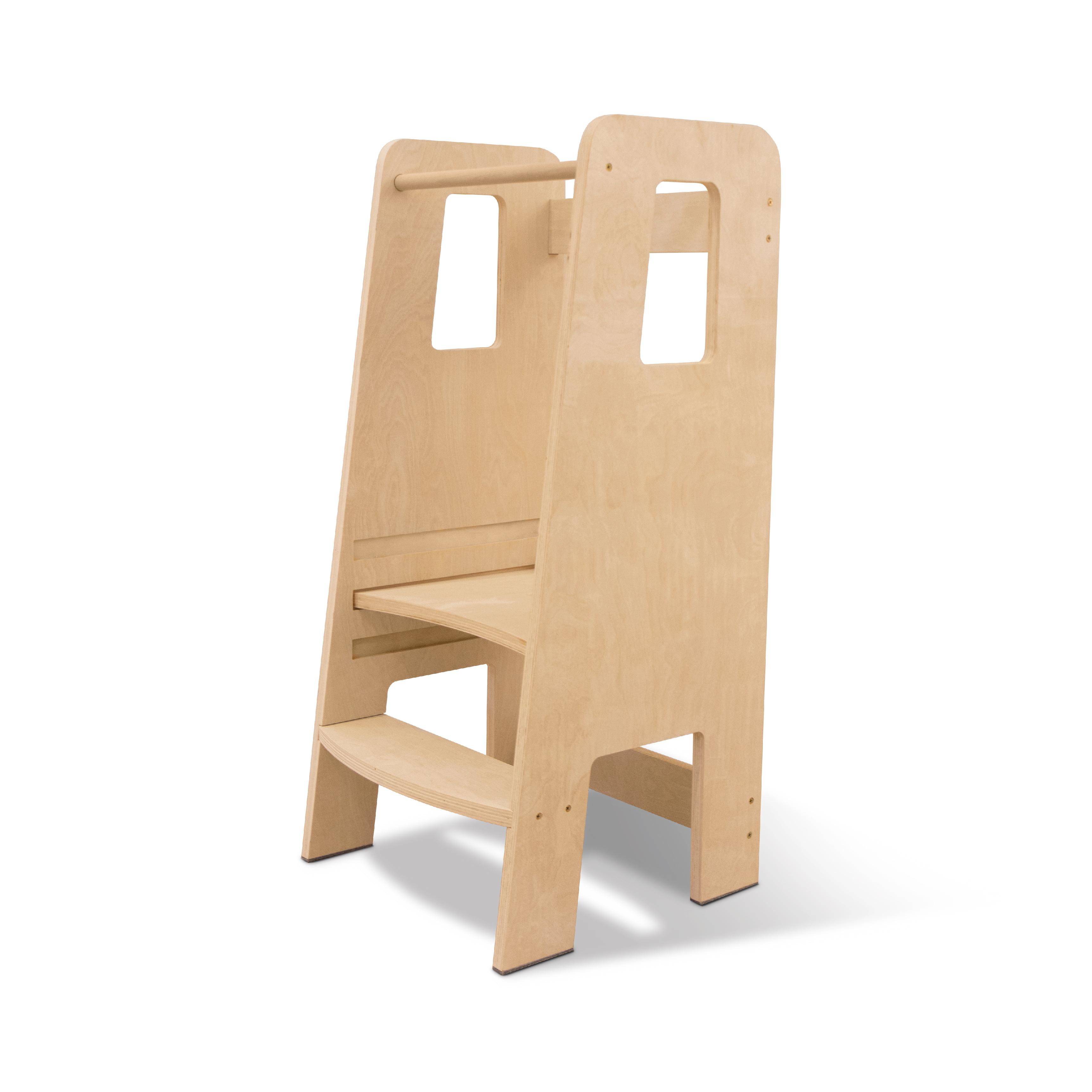 Torre de aprendizaje plegable de madera Montessori altura regulable –  Labores Bella