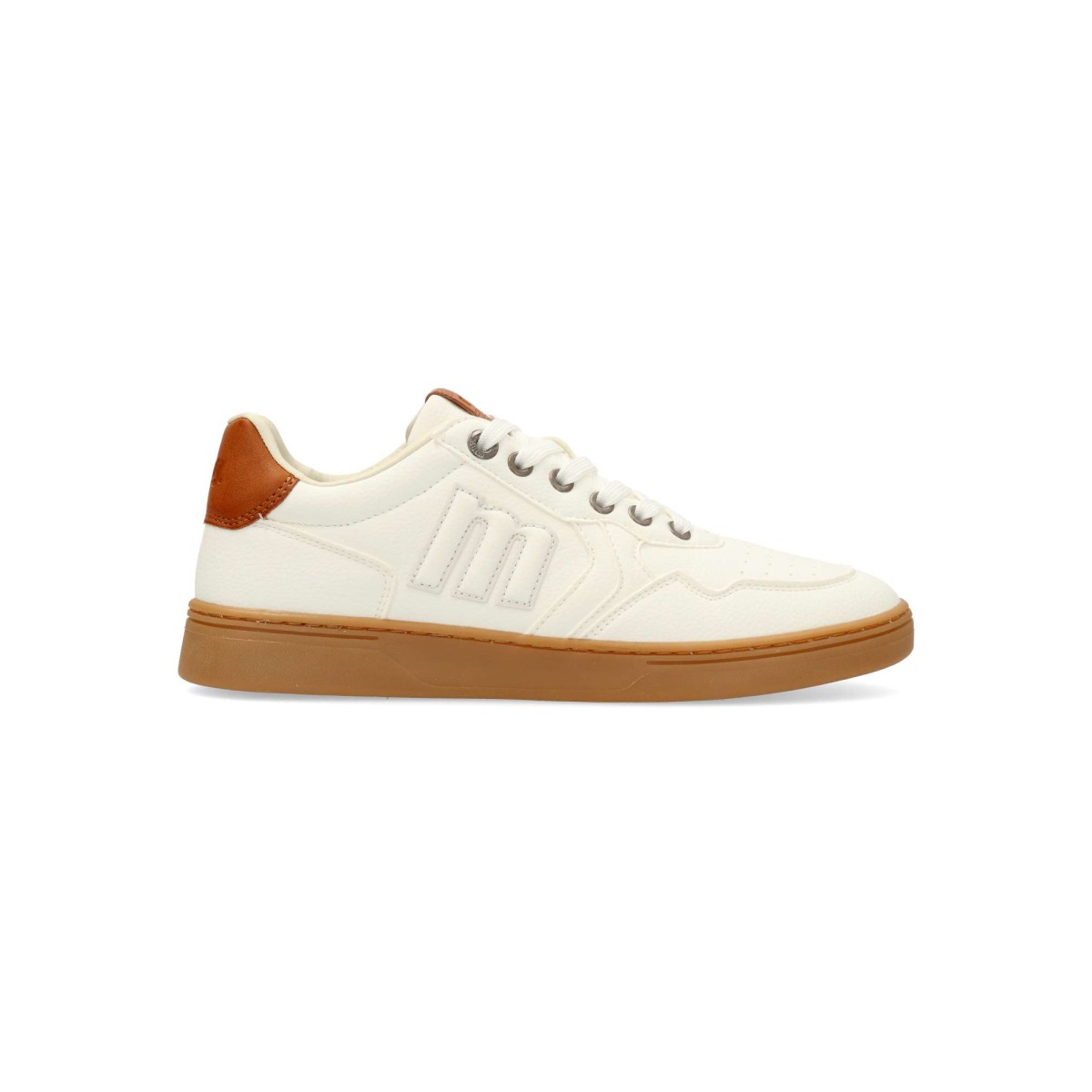 MTNG - Zapatillas sneakers Miami para hombre, veganas y cómodas, fabricadas en piel sintética con suela de goma color caramelo