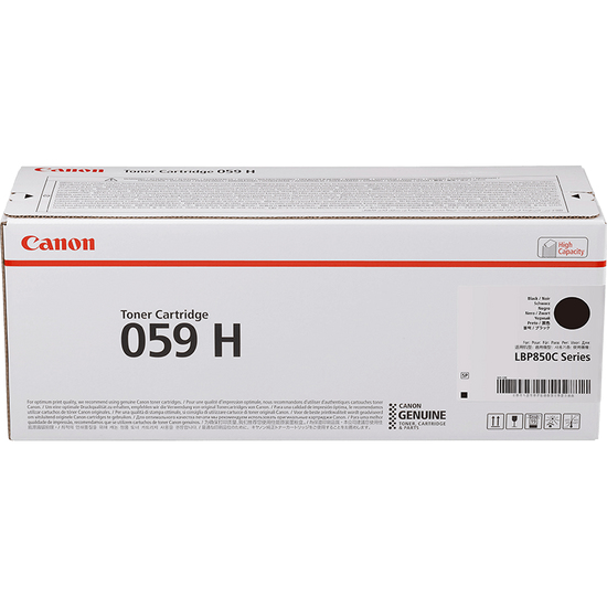Canon 059H BK Cartucho de tóner - Original - Negro