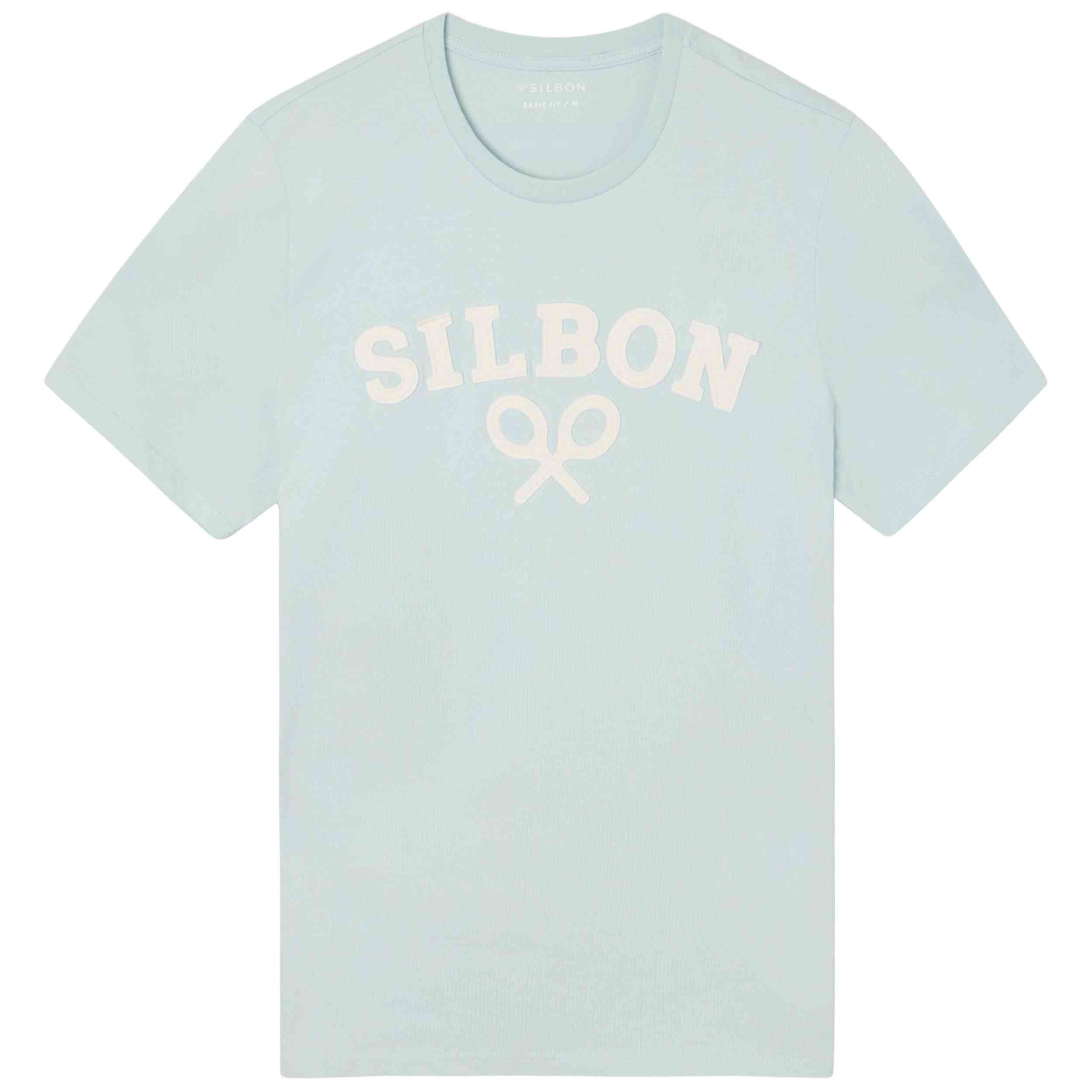 Camiseta De Manga Corta Silbon modelo SILBON-LOGO-AQUA para Hombre en color Azul