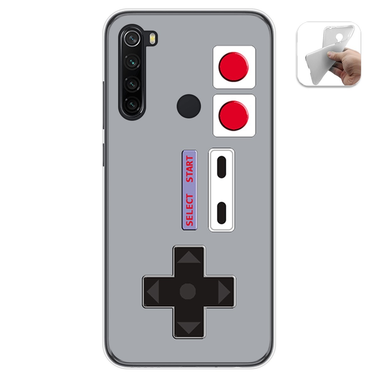 Tumundosmartphone Funda Gel Tpu para Xiaomi Redmi Note 8T diseño Consola Dibujos