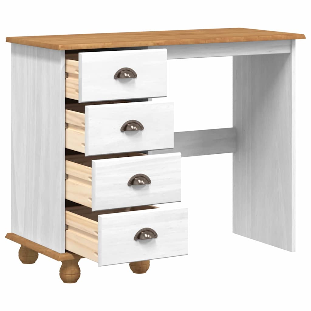 vidaXL Escritorio ASKIM 95 x 40 x 75 cm Madera de pino macizo