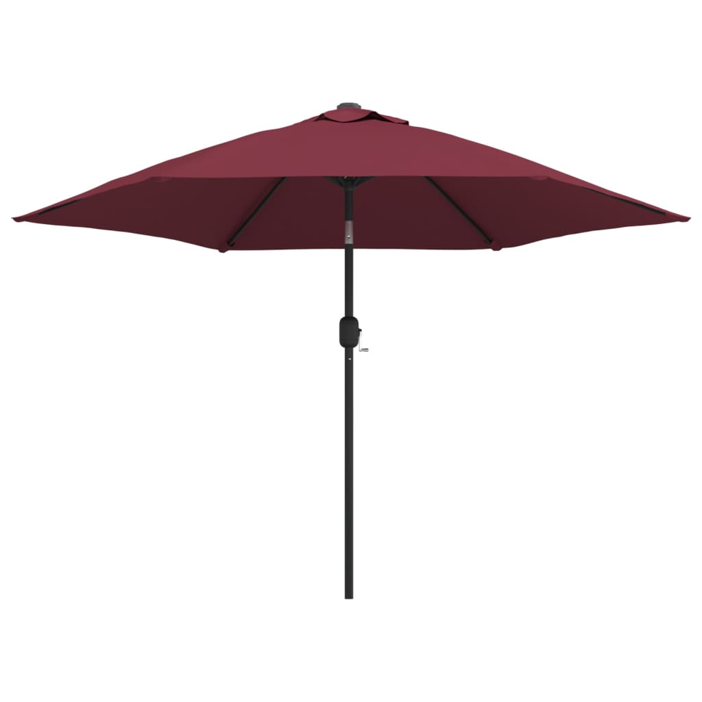 vidaXL Sombrilla de jardín con palo de metal celeste 300 cm Color Negro, Azul celeste, Rojo
