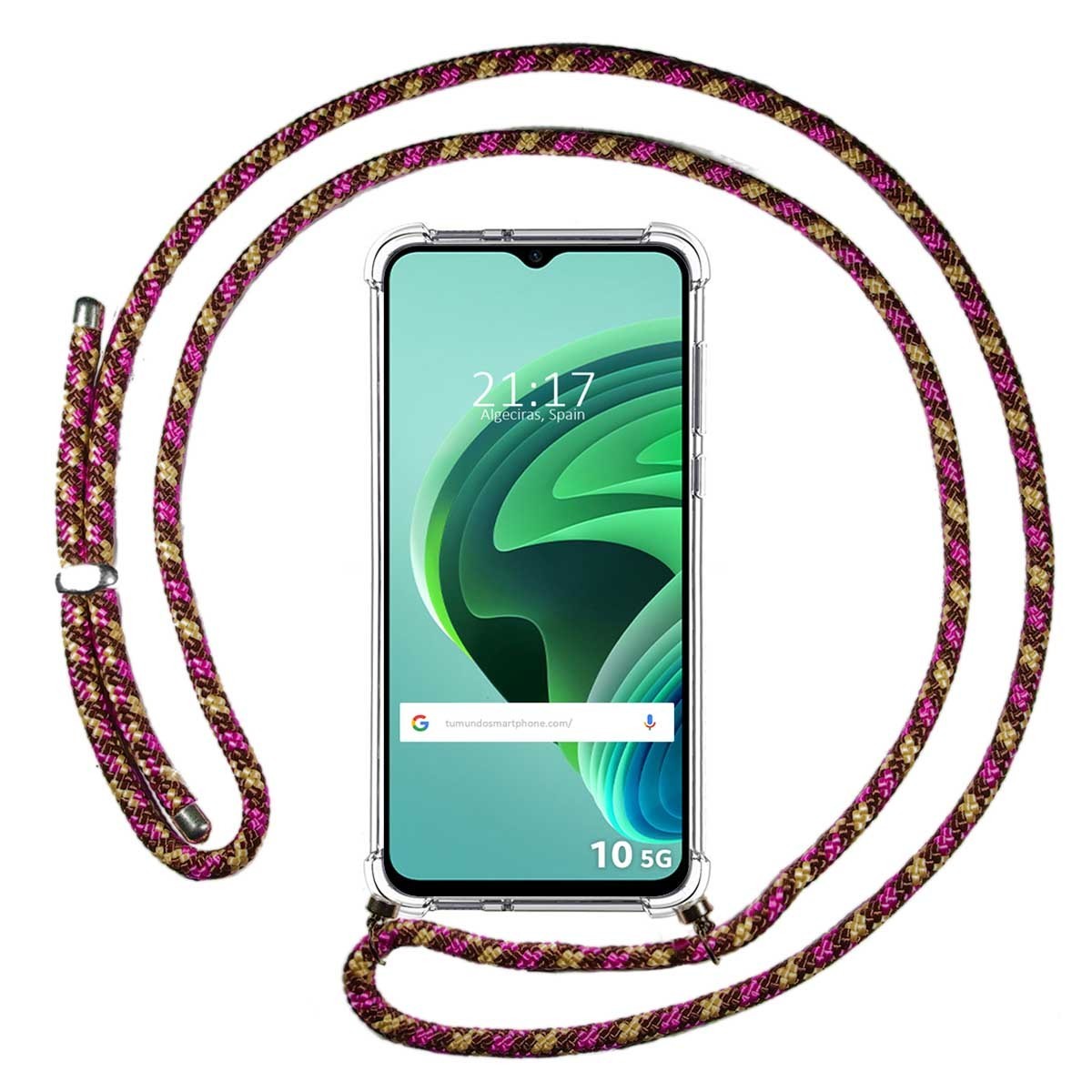 Tumundosmartphone Funda Colgante Transparente Xiaomi Redmi 10 5G Protección Antigolpes