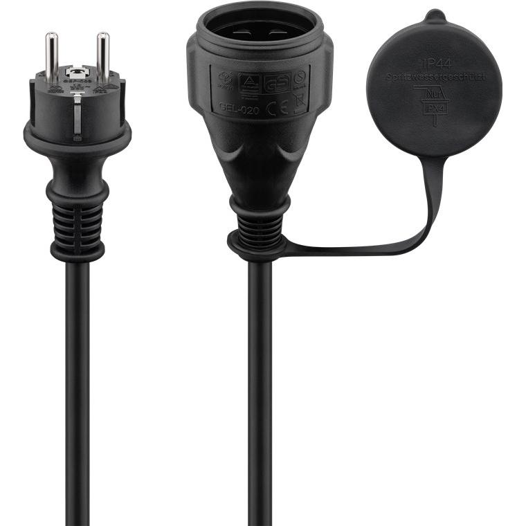 Goobay 71472 cable de transmisión Negro 5 m CEE7/4