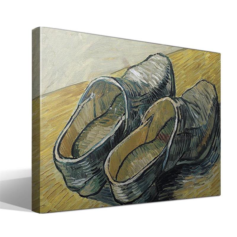 Cuadro Canvas Vincent Van Gogh - Zuecos de Cuero - Alta Resolución - Lienzo de Algodón - Bastidor de Madera - Fabricado en España