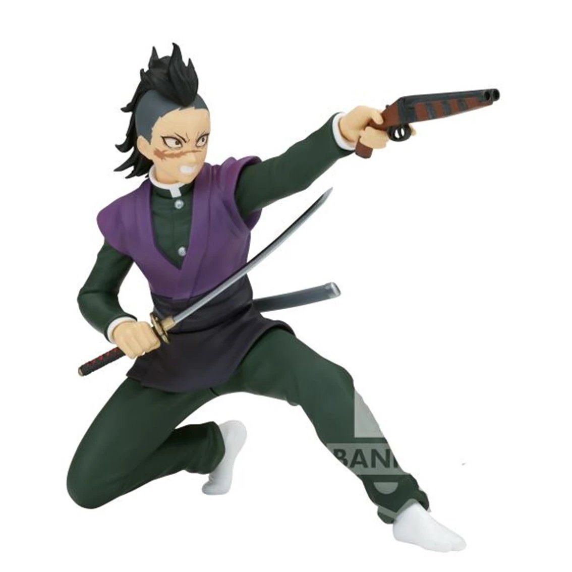 Banpresto - Figura coleccionable Demon Slayer Kimetsu No Yaiba Vibration Stars Genya Shinazugawa de 12 cm para fans del anime, con base estable y diseño detallado