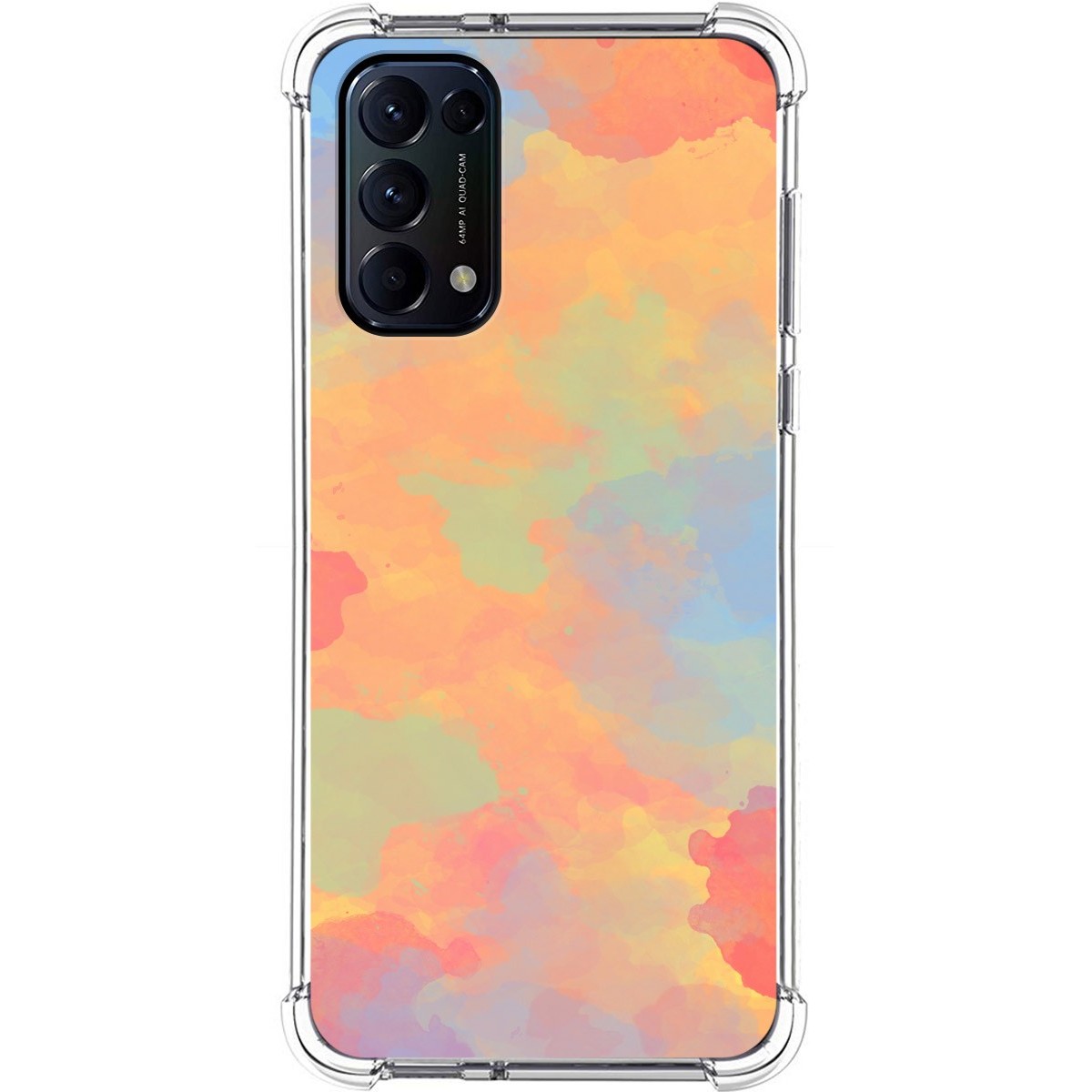 Funda Silicona Antigolpes para Oppo Find X3 Lite 5G diseño Acuarela 08 Dibujos