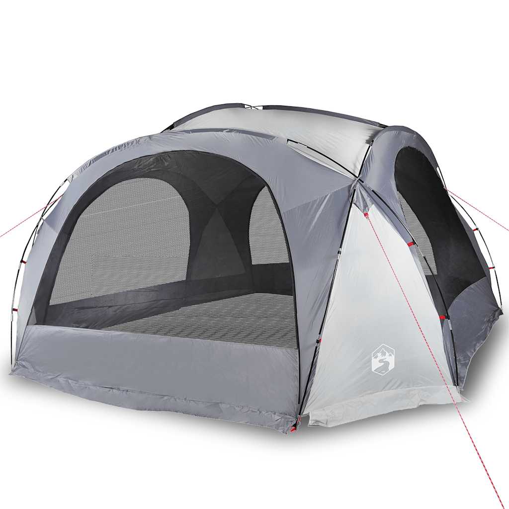 vidaXL Tienda de fiesta impermeable blanco y gris