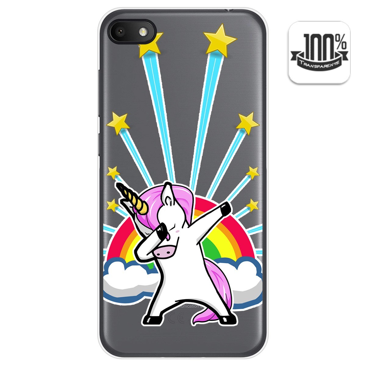Tumundosmartphone Funda Gel Transparente para Alcatel 1V 2019 diseño Unicornio Dibujos