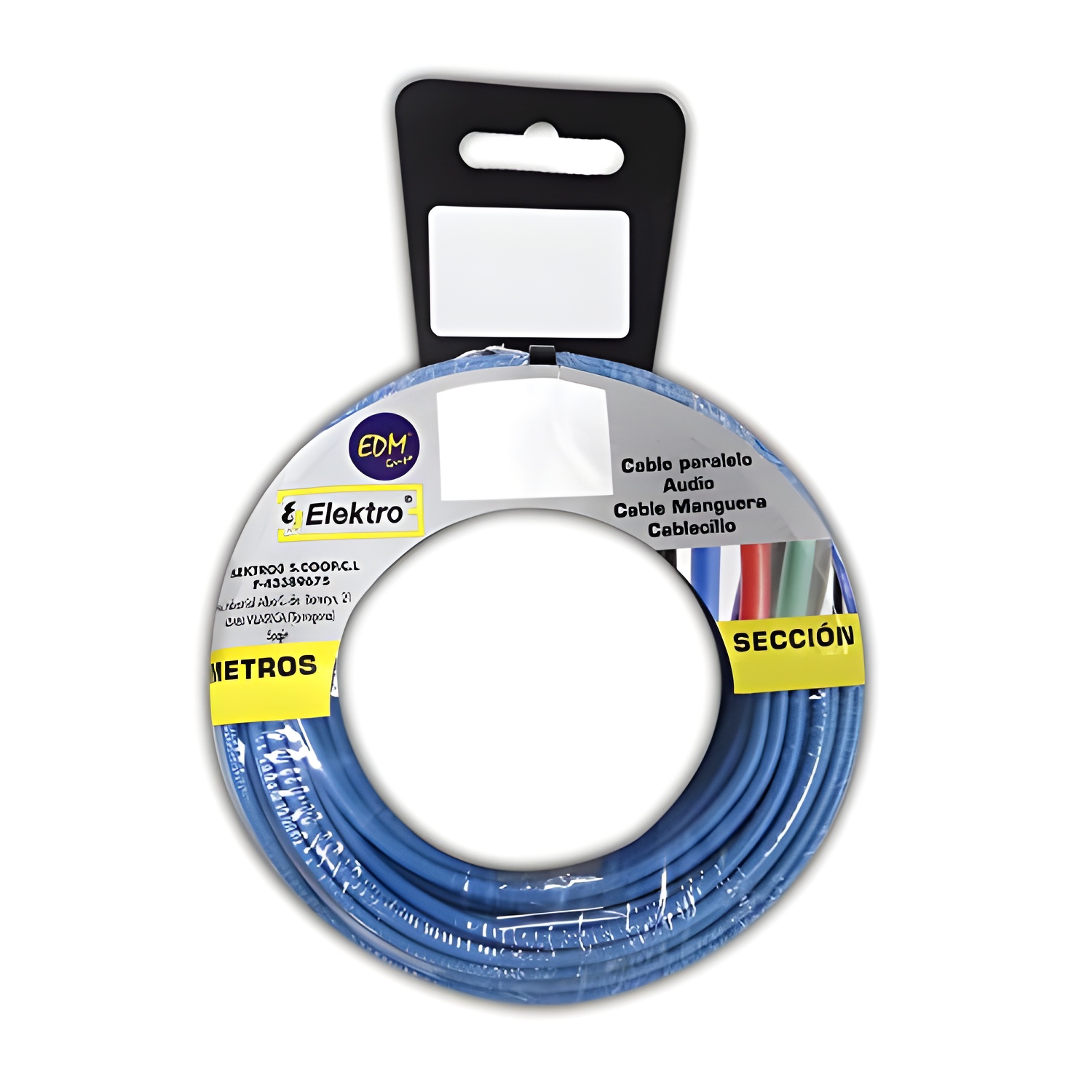 Edm - Cablecillo Flexible 2.5mm Azul 50mts Libre de Halógenos para Ordenadores