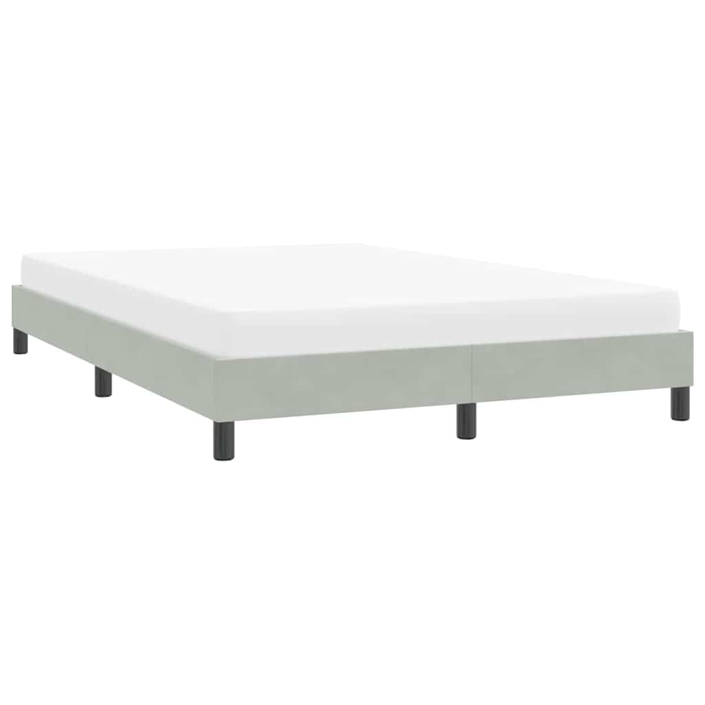 vidaXL Estructura de cama sin colchón terciopelo gris claro 160x220 cm