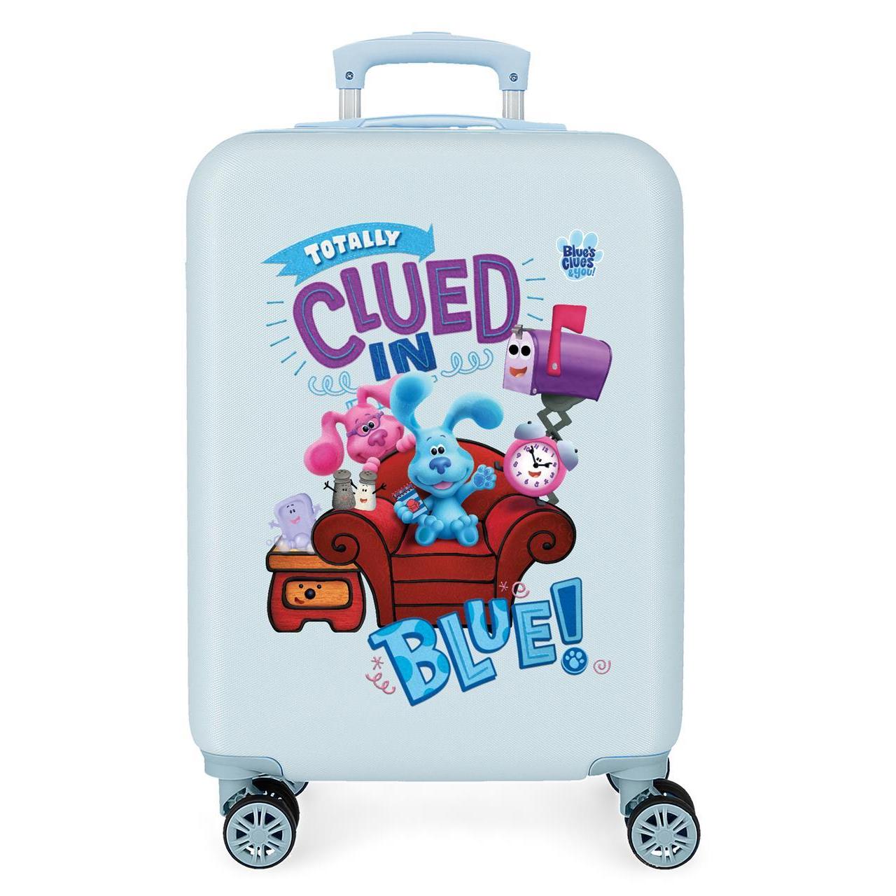 Maleta de cabina Nickelodeon Blue's clues & you azul claro 55x38x20cm