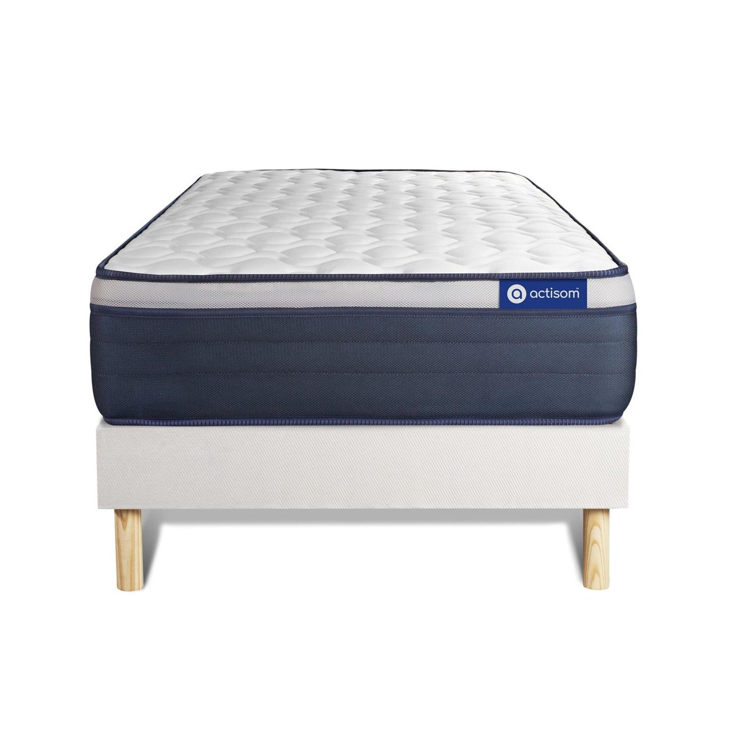 Pack colchón Actilatex max 90x190cm + Somier multiláminas, Látex y espuma viscoelástica, 7 zonas de confort