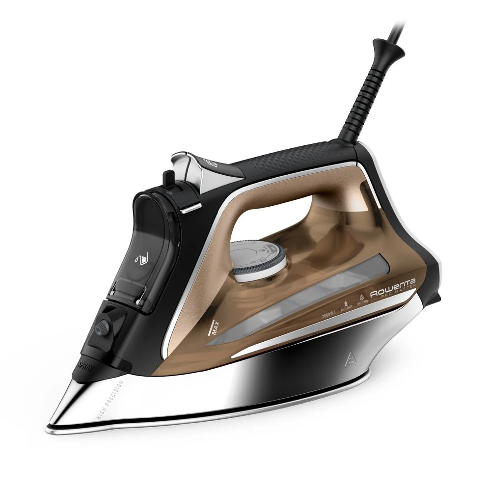 Plancha Plancha a vapor Rowenta DW8203D1 | Microsteam 400 HD soleplate, Vapor continuo 45 g/min, Negro, Bronce, Inox