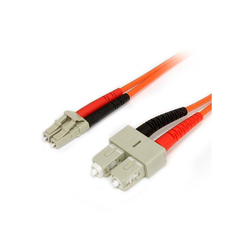 StarTech.com - Cable Adaptador de Red de 1m Multimodo Dúplex Fibra Óptica LC-SC 62,5/125 - Patch Duplex FIBLCSC1