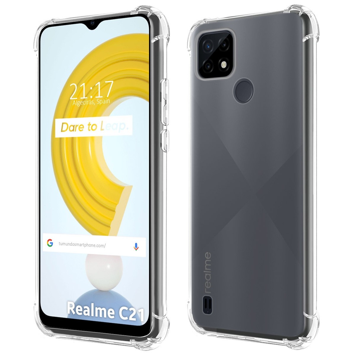 Tumundosmartphone Funda Gel Tpu Antigolpes Transparente para Realme C21