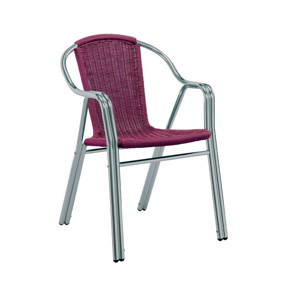 Sillon aluminio edge comfort burdeos