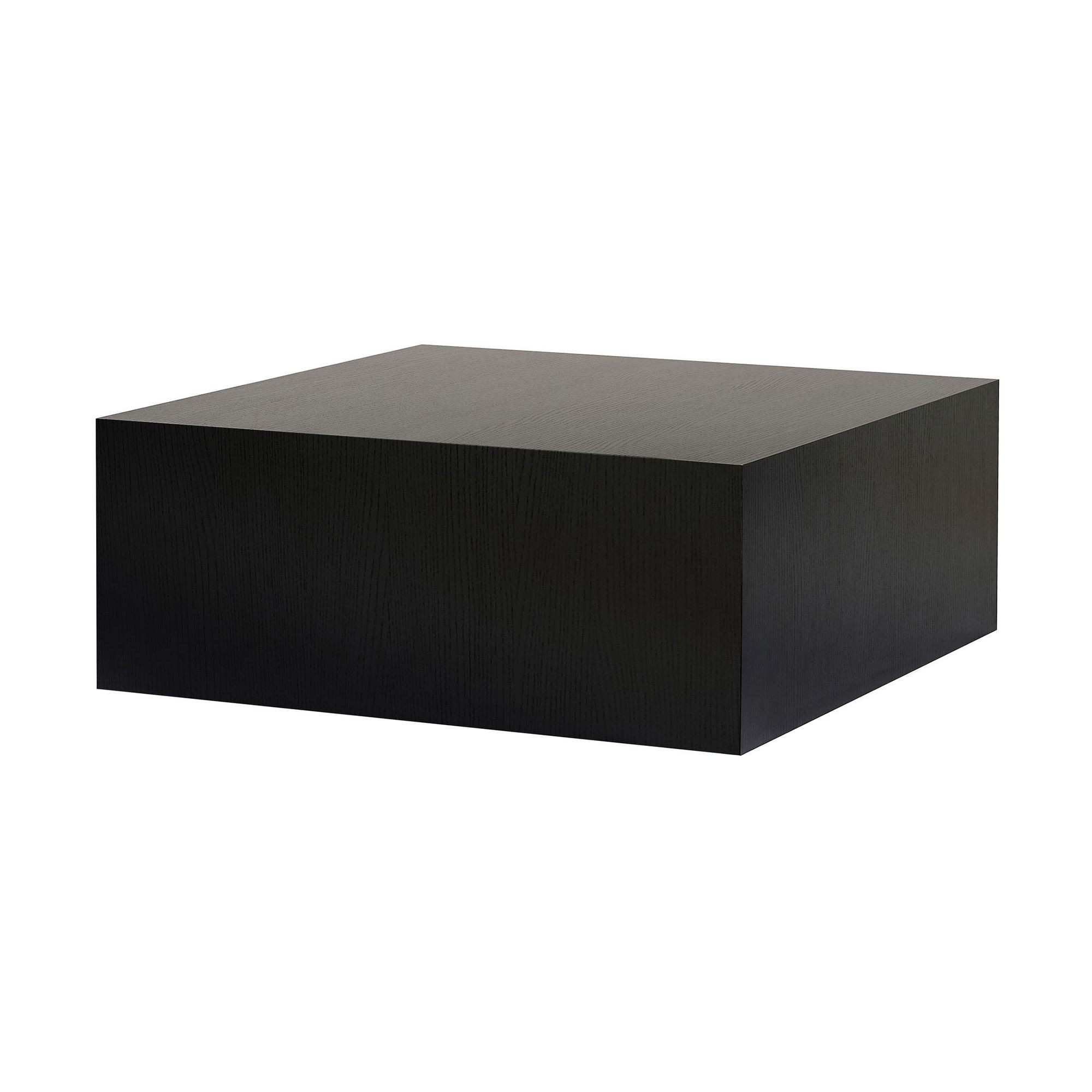 Habitat y Jardin - Mesa baja MDF "Prizma" - 90 x 90 x 35 cm - Madera negra