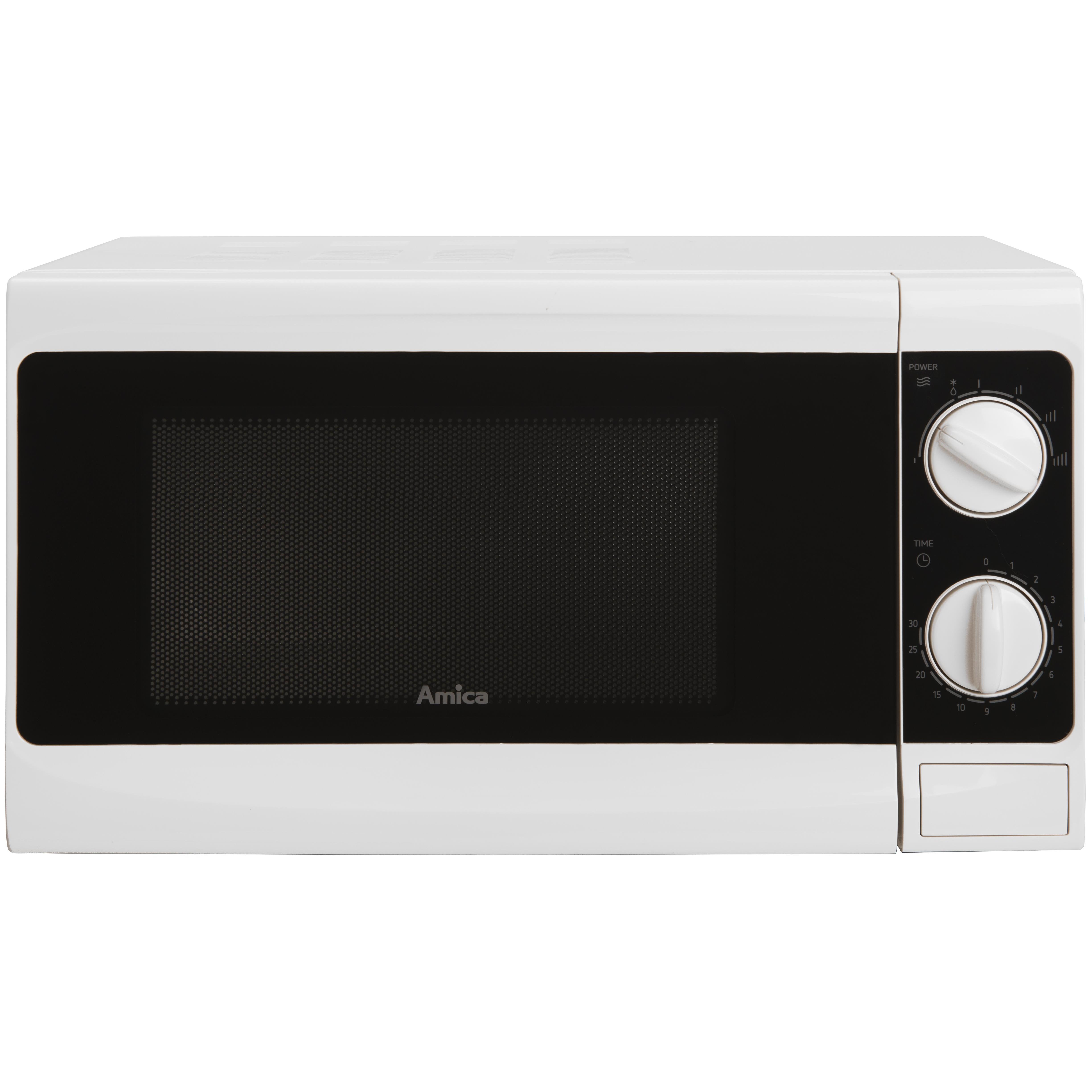 Amica Microondas 1103020 Blanco - Horno de Microondas con Control Mecánico y Sistema Multiwaves