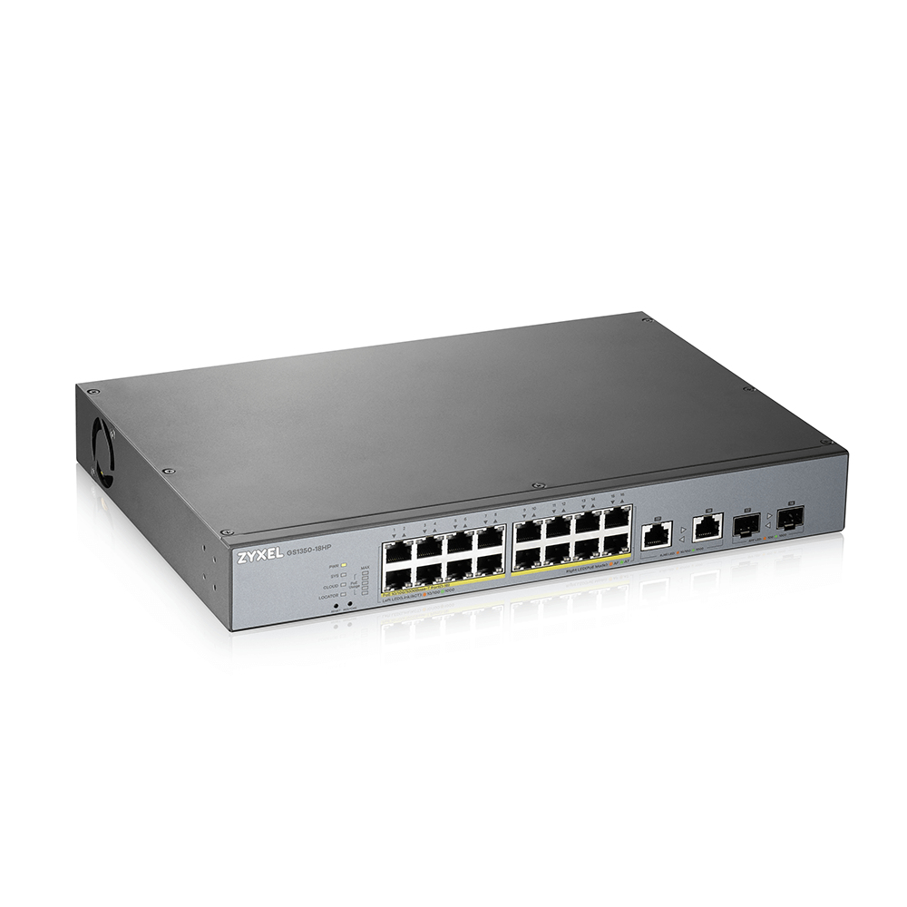Zyxel GS1350-18HP-EU0101F switch Gestionado L2 Gigabit Ethernet (10/100/1000) Gris - PoE