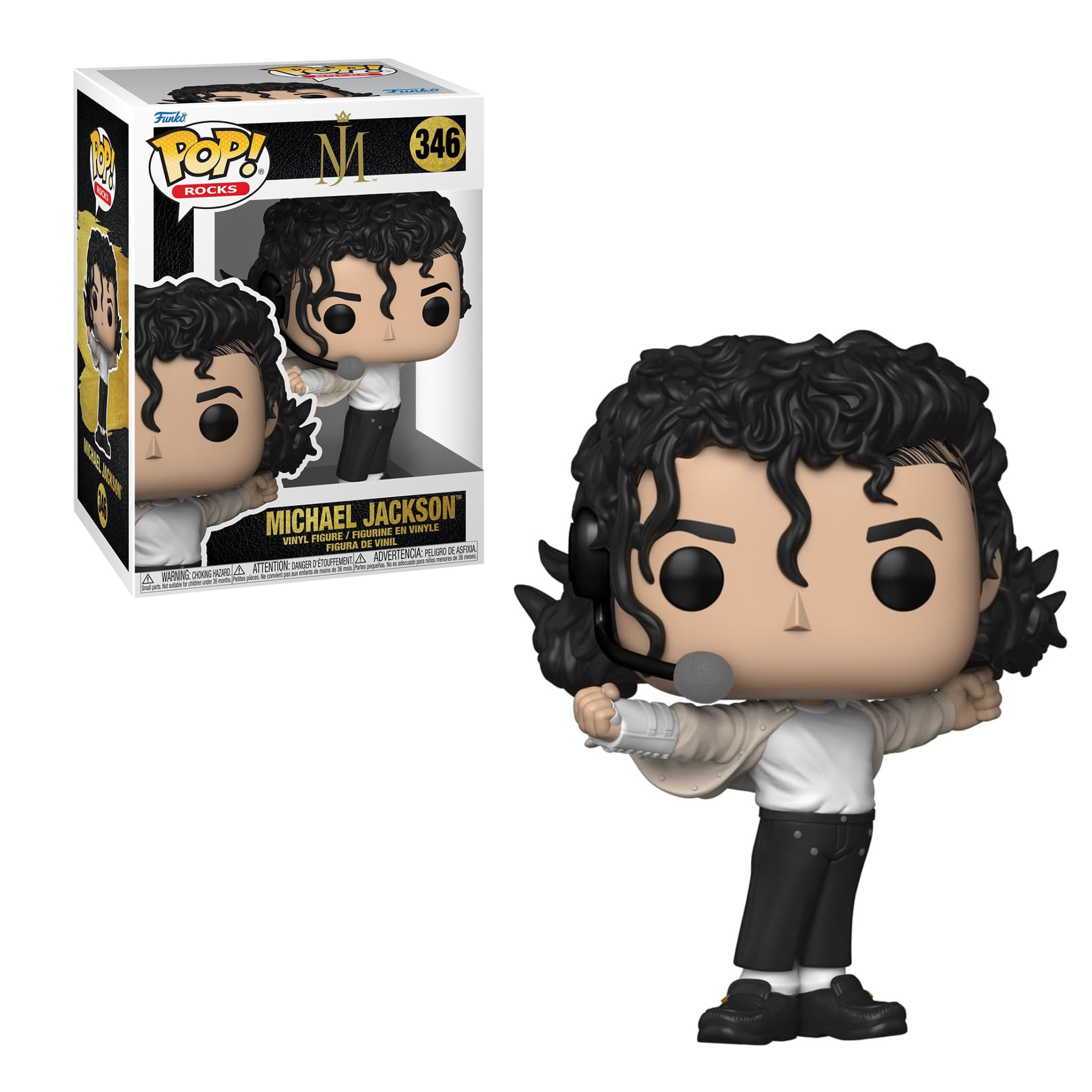 Funko Pop! Rocks Michael Jackson 346 Figura Vinilo Coleccionable 10 cm Oficial