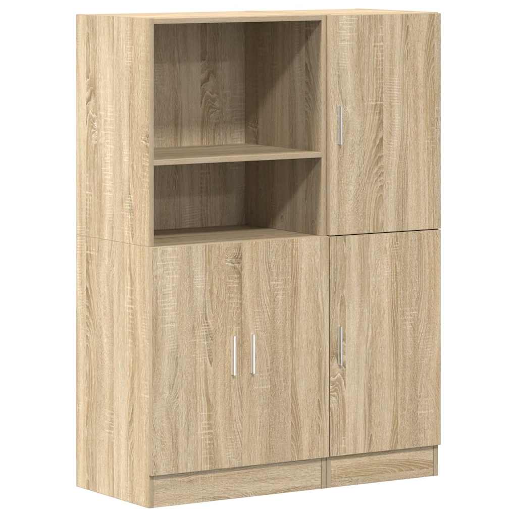 vidaXL Set de muebles de cocina 2 pzas madera ingeniería roble sonoma