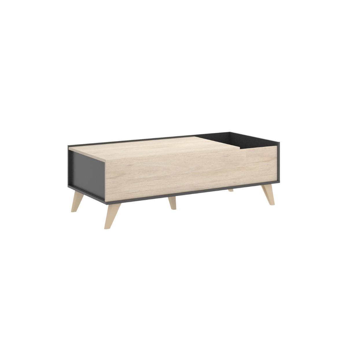 Mesa de centro Ness diseño elevable 41x99x60 cm