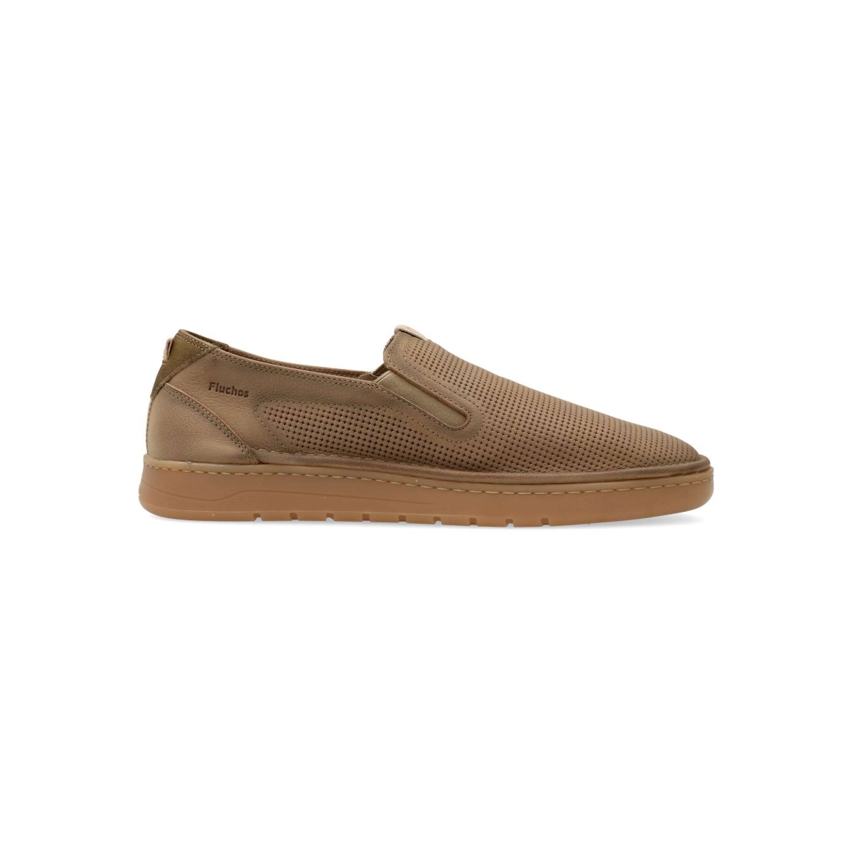 Fluchos - Mocasines Kiowa de piel vacuna con elásticos laterales, plantilla acolchada ON STEAM y suela de goma para hombre