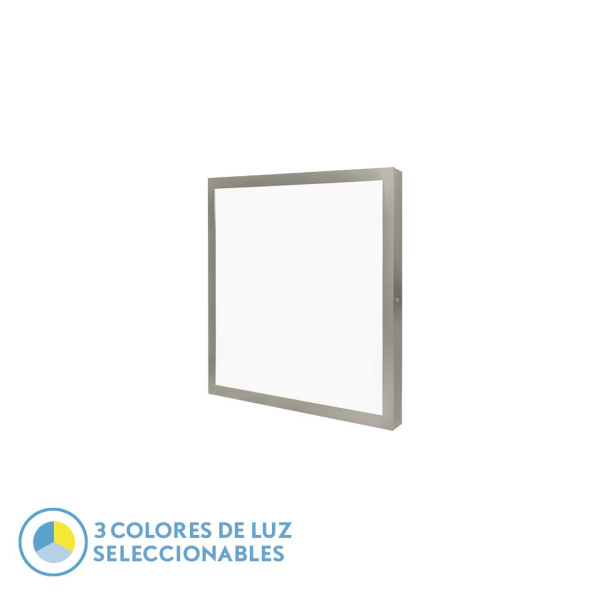 FABRILAMP Panel Llano 36w 3000k-4000k-6500k 3,8x40x40 Cm Niquel 3600lm
