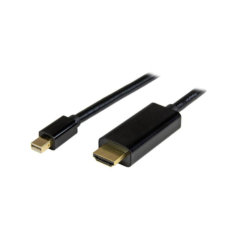 StarTech.com - Cable Conversor Mini DisplayPort a HDMI de 2m - Color Negro - Ultra HD 4K MDP2HDMM2MB