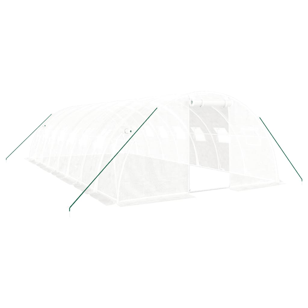 vidaXL Invernadero con estructura de acero blanco Multitalles
