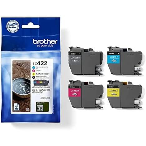 Brother lc422 pack de 4 cartuchos de tinta originales - lc422val
