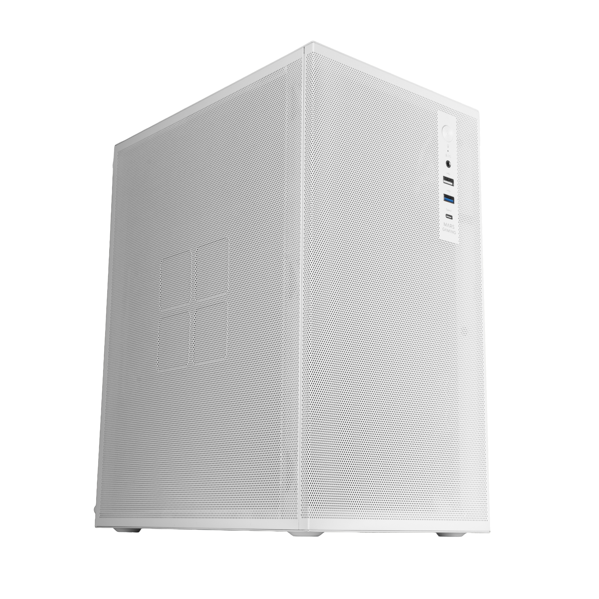 Mars Gaming MC-MESHPRO, Caja PC MicroATX y Mini-ITX, AirMesh Pro System, Paneles mesh de Acero Japonés, Ventilador Trasero 120mm PWM FDB, Soporte Refrigeraciones Líquidas hasta 120mm USB-C, Minitorre Negra o Blanca