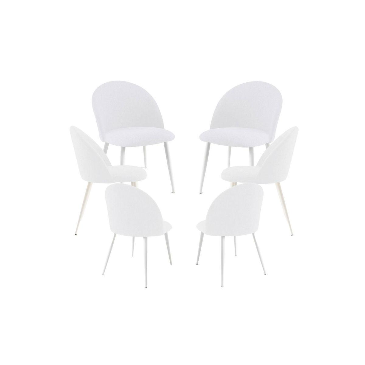 Regalos Miguel - Packs Sillas Comedor - Pack 6 Sillas White Vint Tela - Blanco