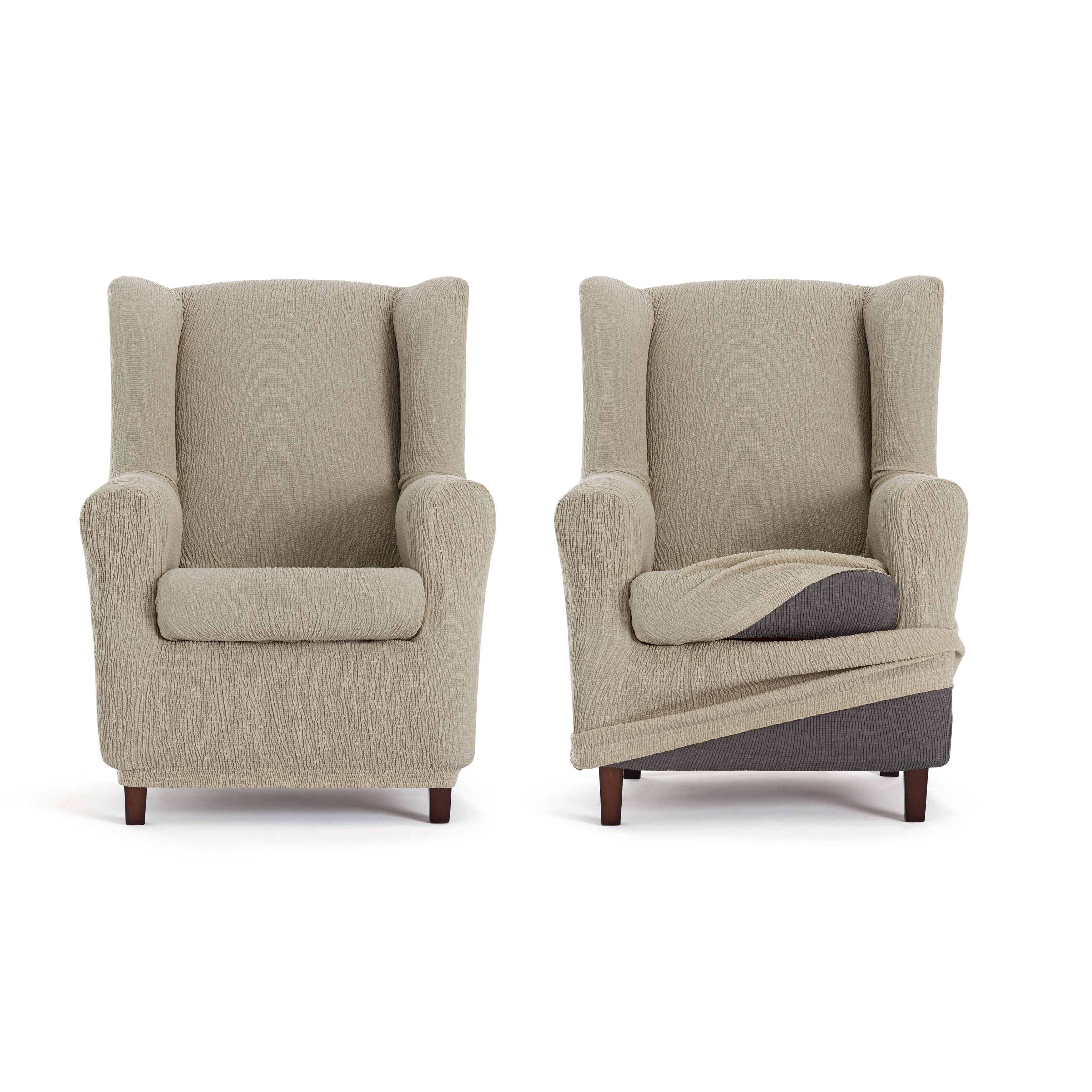 Milica - Funda Elástica para Sillón Orejero Tavira en Varios Colores - Protege Tu Sillón y Renueva Tu Decoración de tu sillón