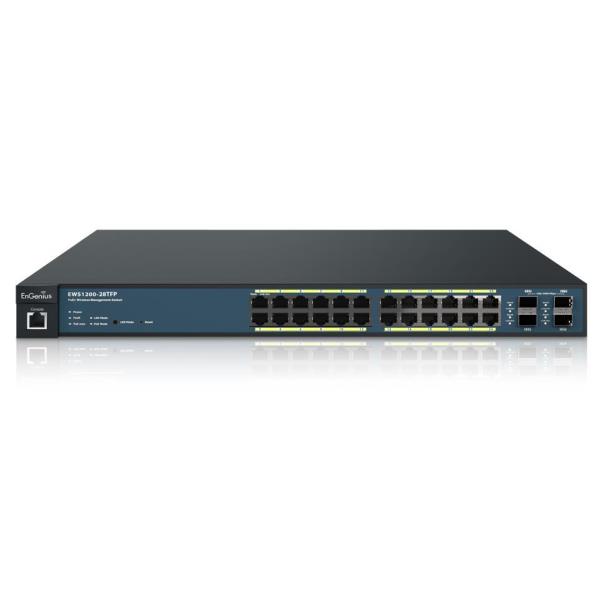 EnGenius EWS1200-28TFP switch Gestionado L2/L3 Gigabit Ethernet (10/100/1000) Energía sobre Ethernet (PoE) 1U Negro