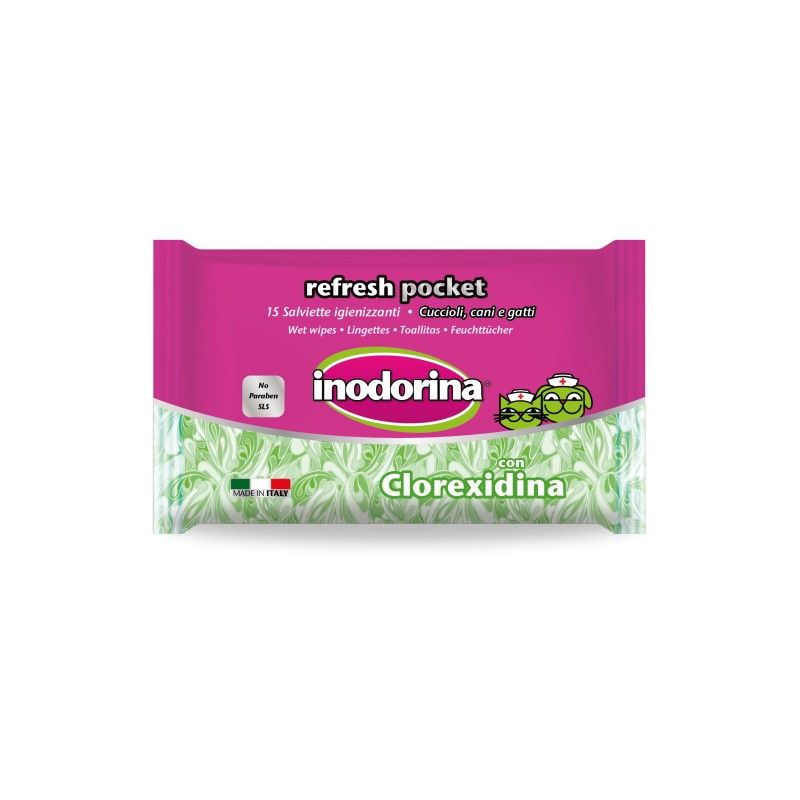 Inodorina Toallitas Refresh  Pocket 15 Uds Clorhexidina