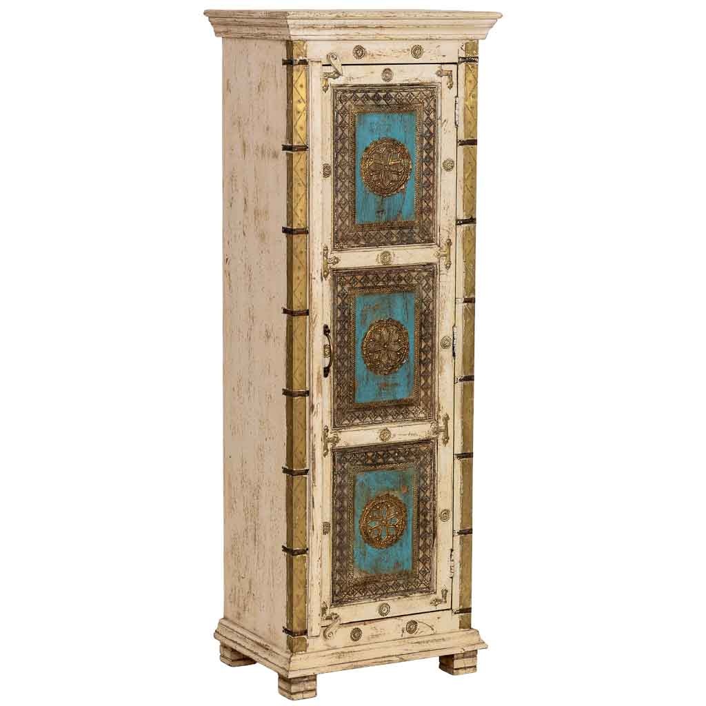 Wonderlust Deco - Armario de madera artesanal blanco 53x40x149h cm Blanco 53x40x149h cm