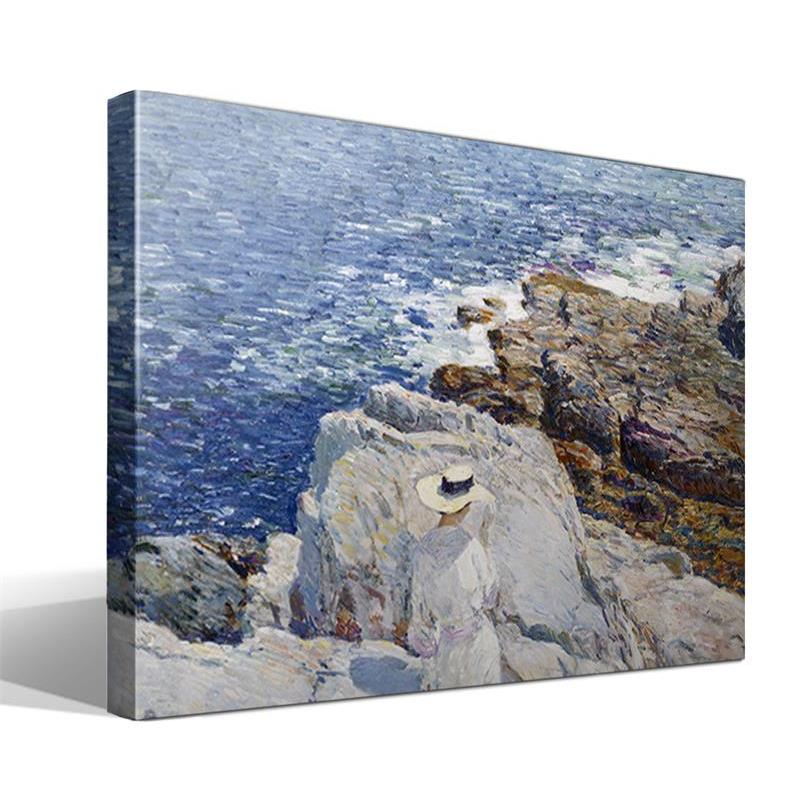 Cuadro Canvas The South Ledges, Appledore de Frederick Childe Hassam - Lienzo de Algodón 100% - Bastidor de Madera 3x3cm - Alta Resolución - Fabricado en España
