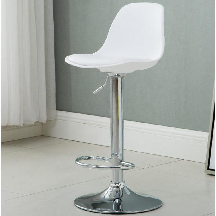 Silla giratoria de Bar alta ajustable, asiento nórdico moderno, elevador de escritorio frontal con taburete alto, respaldo de moda, silla de Bar con patas de Metal de estilo nordic,sillas de comedor