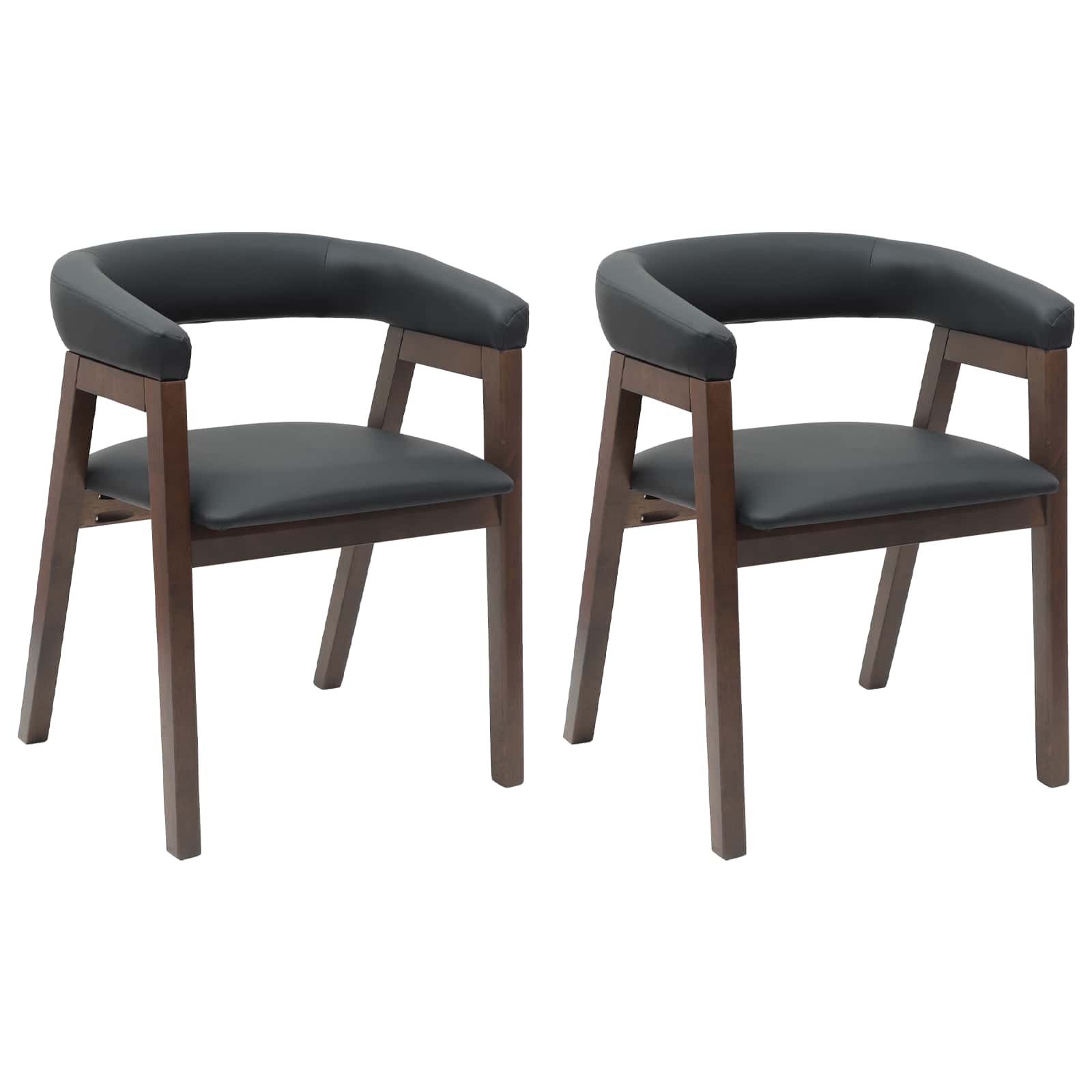 Sillas de comedor 2 pcs Marrón Claro 54 x 57 x 73 cm