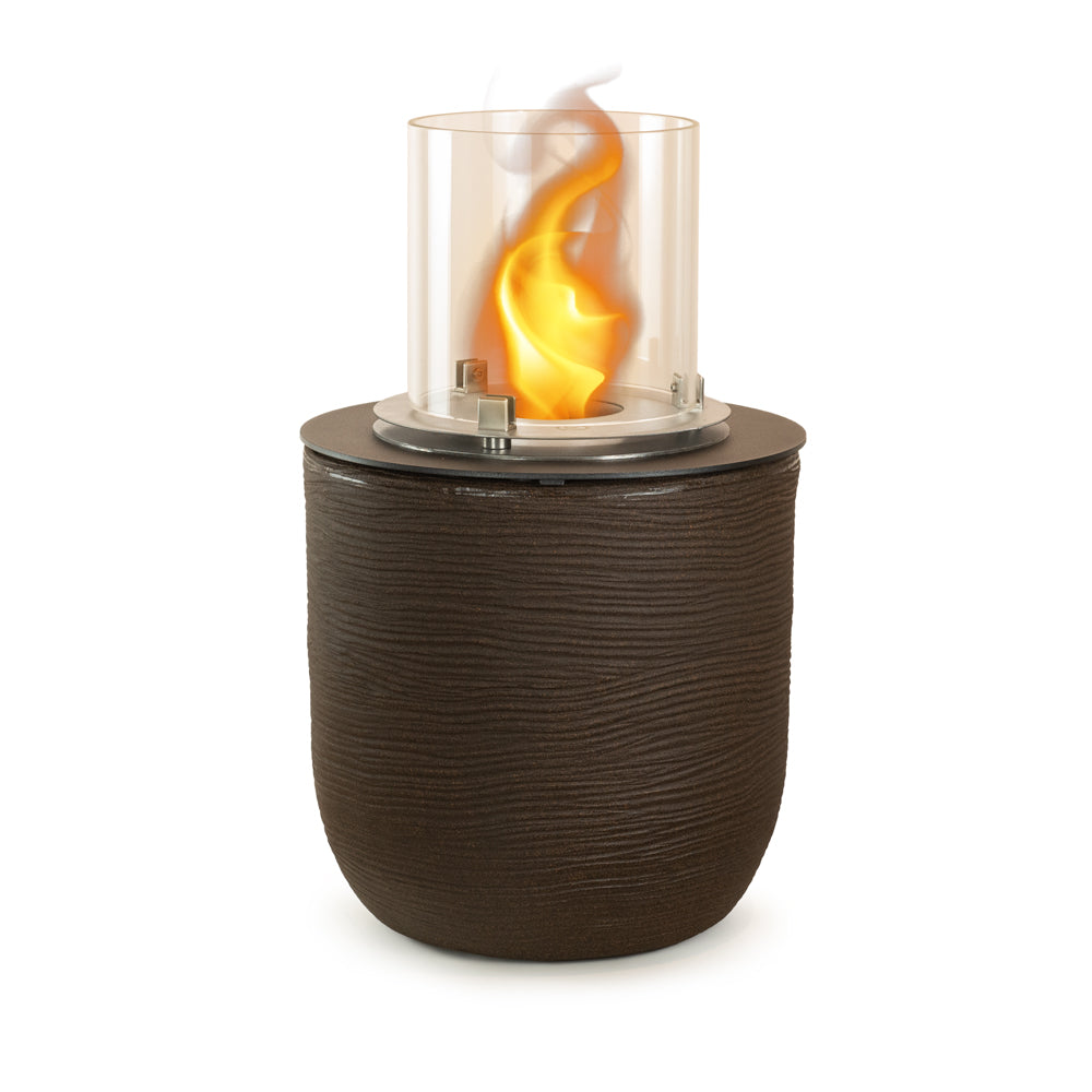Chimenea de Bioetanol brasero de Jardín Para interior y exterior RAFFAELLO Terra Marron D.35 X H55